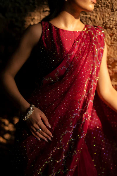 SF-260 | Medium Organza 2Pcs Saree | Luxury Formal