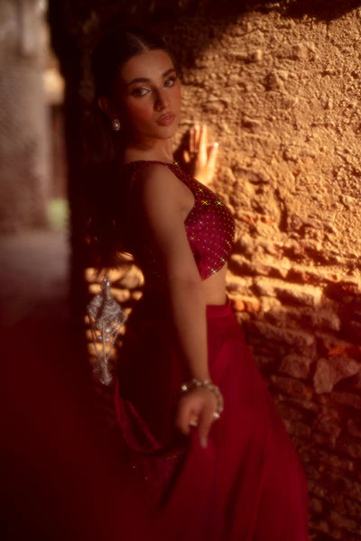 SF-260 | Medium Organza 2Pcs Saree | Luxury Formal