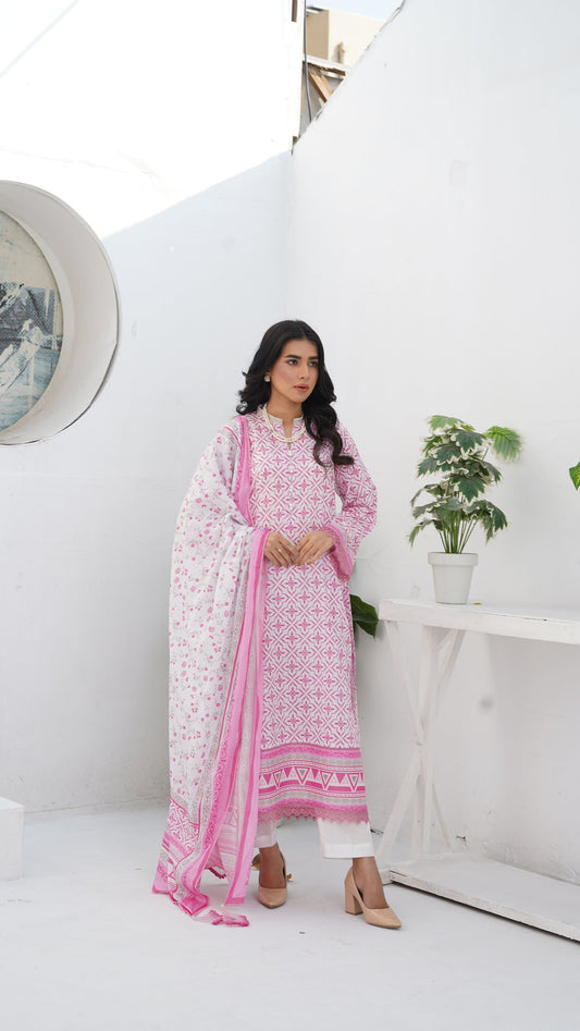 Aroshlay / 3pc Lawn Blush Serenity