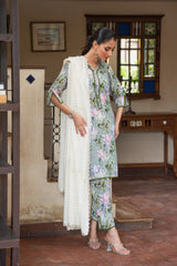 Jahan Ara - Insignia Green (2Pcs-Unstitched)