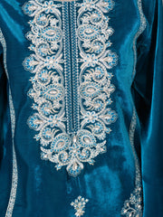 3 PIECE - EMBROIDERED VELVET SUIT