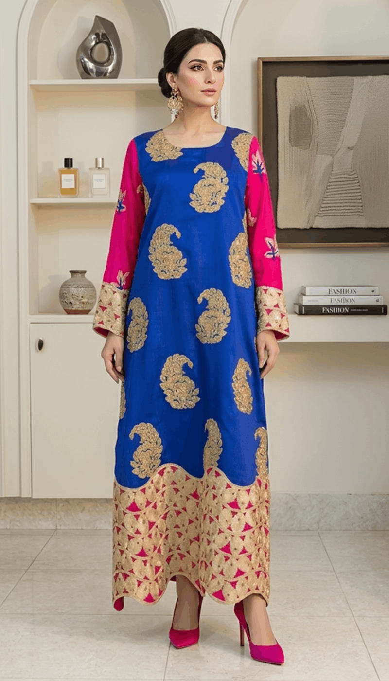 Hoor Blue Kaftan