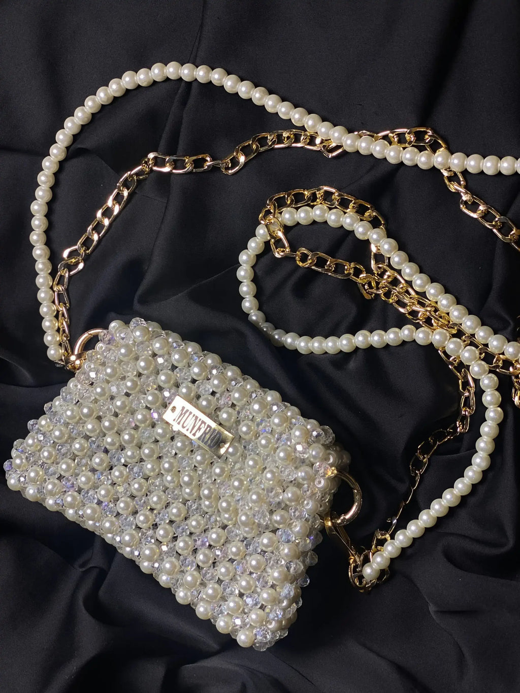 Pearl Crystal Shoulder Small