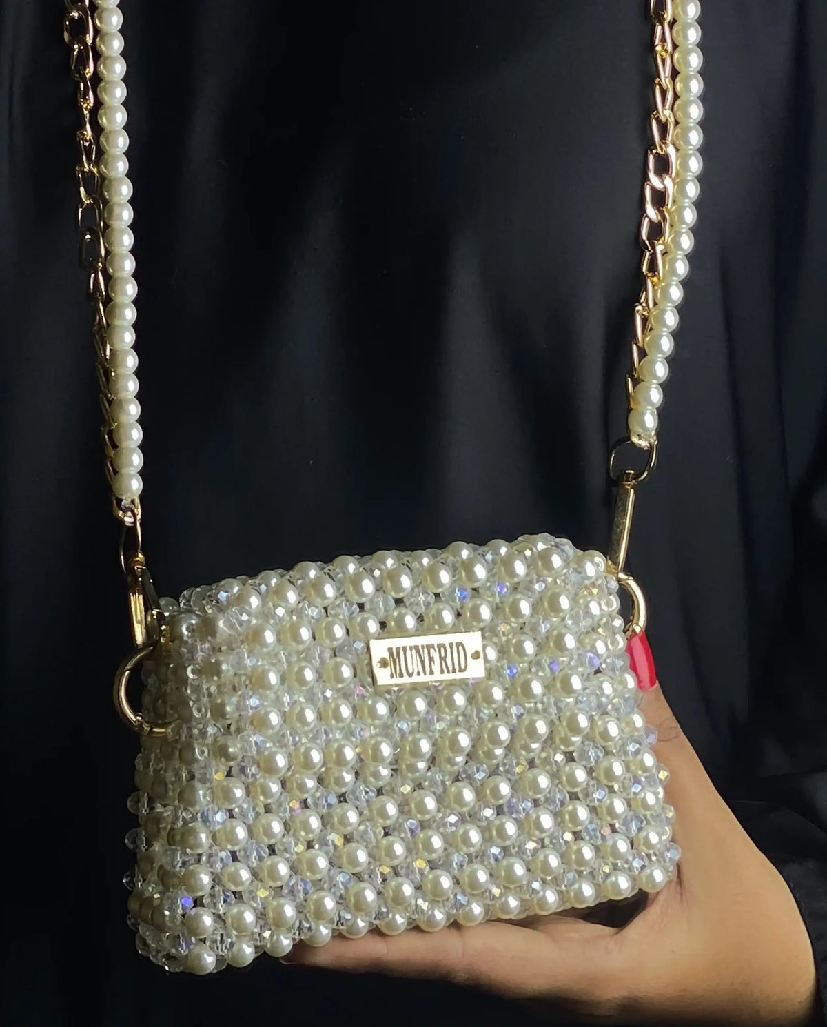 Pearl Crystal Shoulder Small Main image