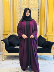 Elegant Shimmer Chiffon abaya 2pc-173
