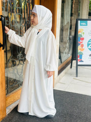 Kids Basic White Abaya-255