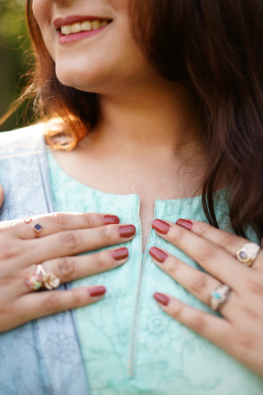 Printed Lawn 3-Piece Stitched Suit with Chiffon Dupatta