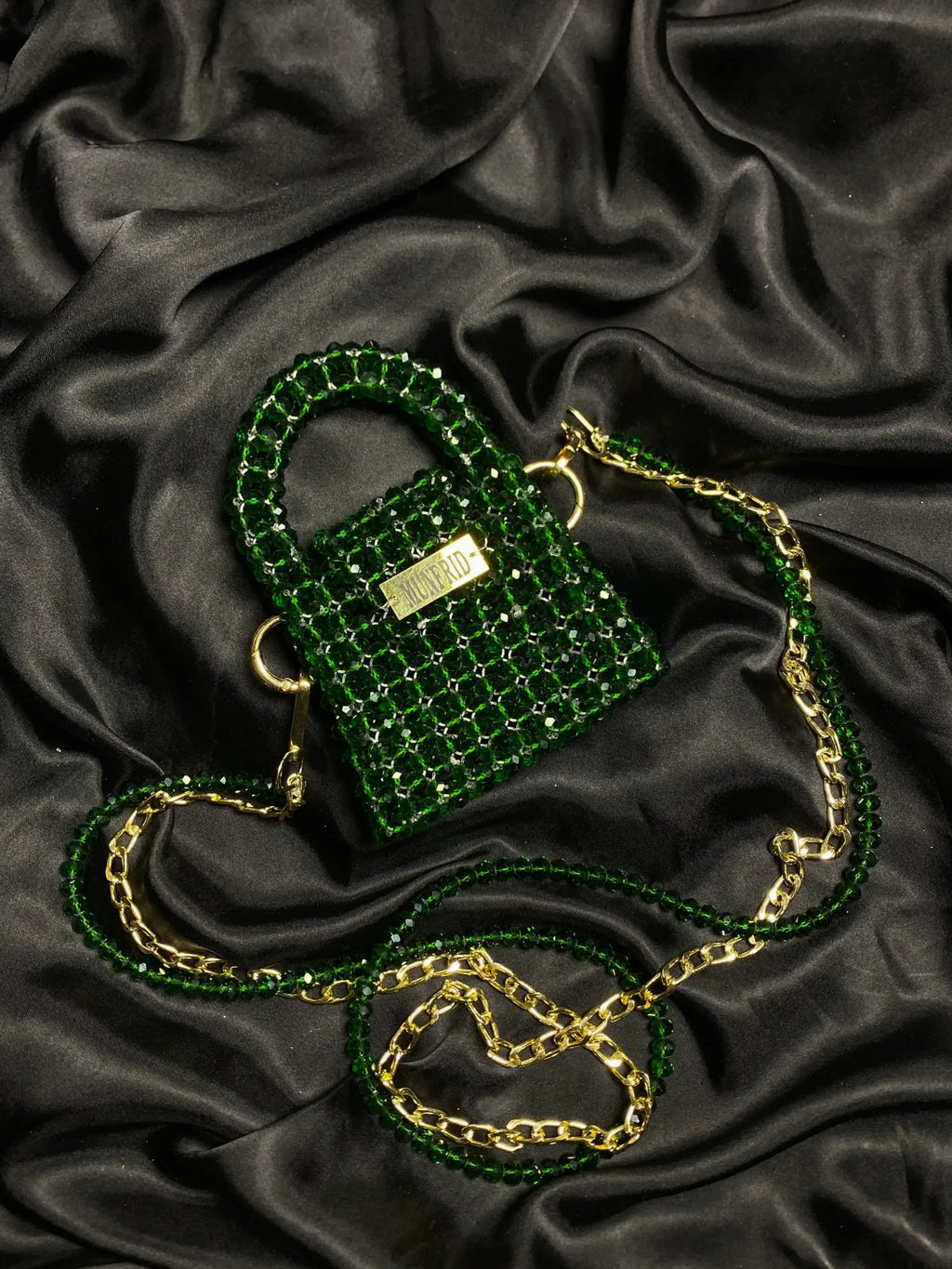 Crystal Mini Hand Bag (Green)