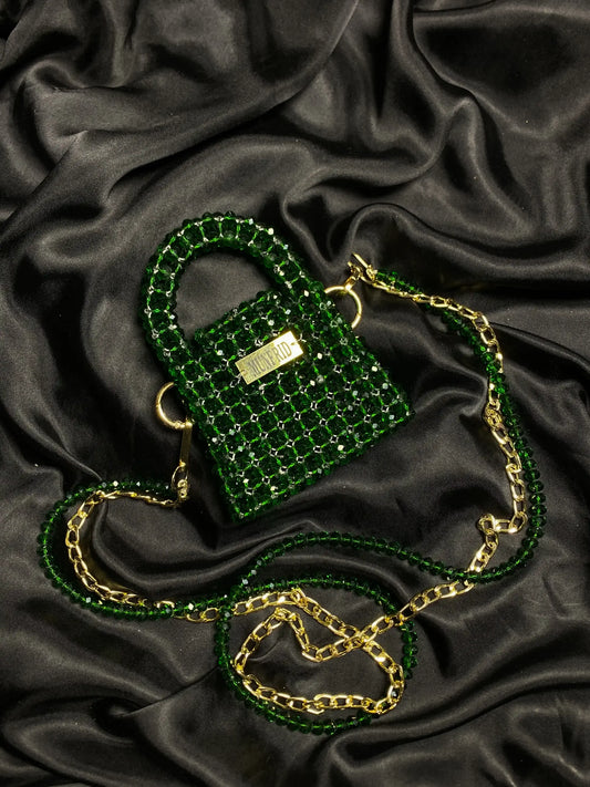 Crystal Mini Hand Bag (Green)