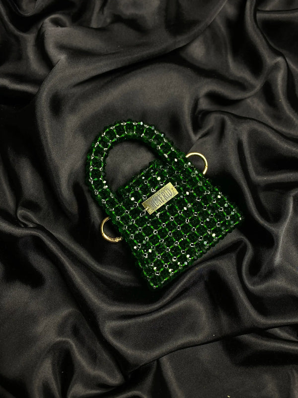 Crystal Mini Hand Bag (Green)