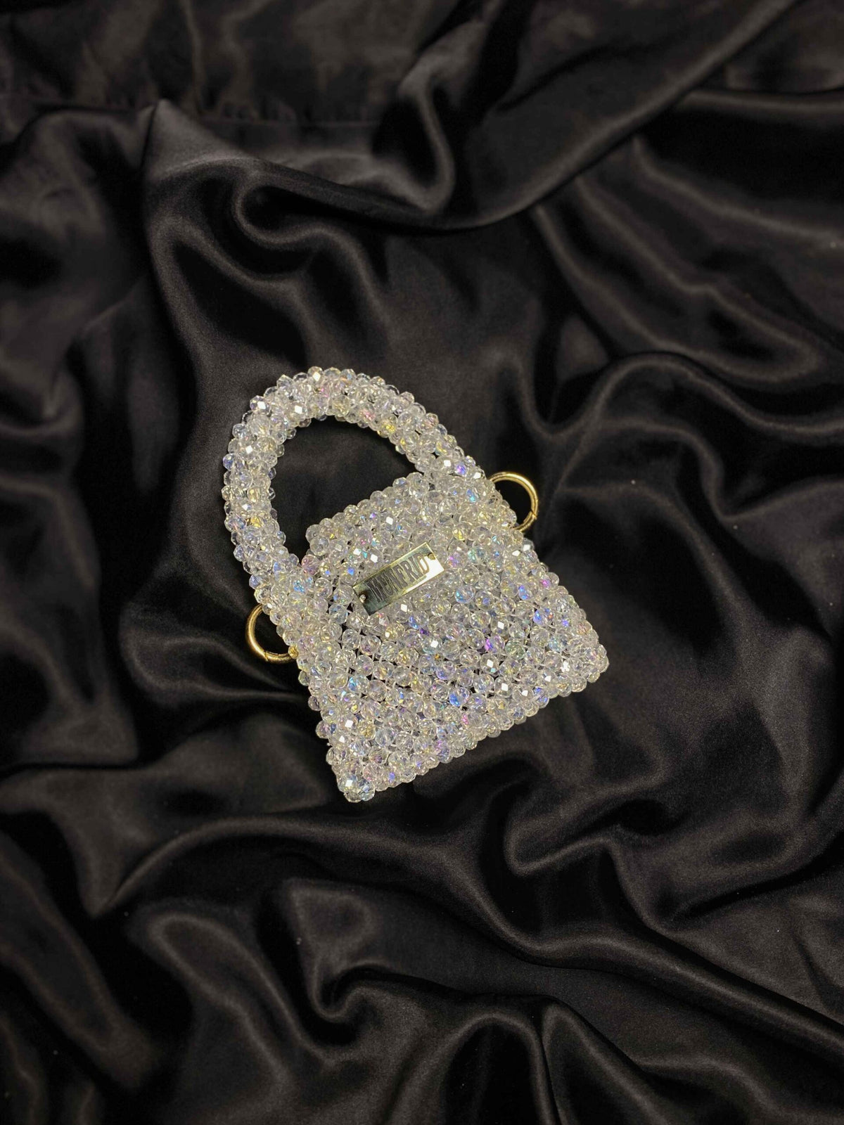Crystal Mini Hand Bag (White)