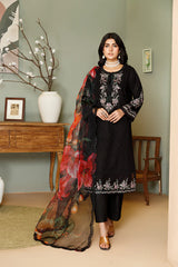CHICKEN KARI 3PC EMBROIDERED WINTER DRESS