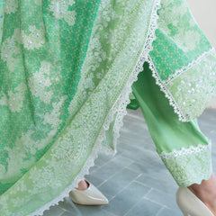 Sylvia Georgette 4 Piece | Hand-Embellished And Screen Printed