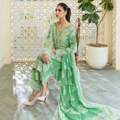 Sylvia Georgette 4 Piece | Hand-Embellished And Screen Printed