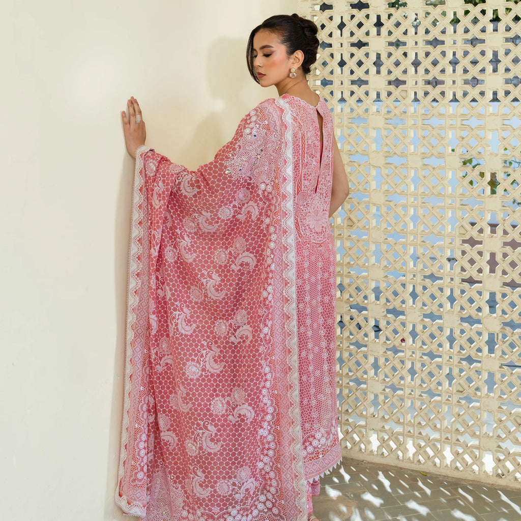 Galinda | Chiffon 4 Piece | Hand-Embellished And Screen Printed
