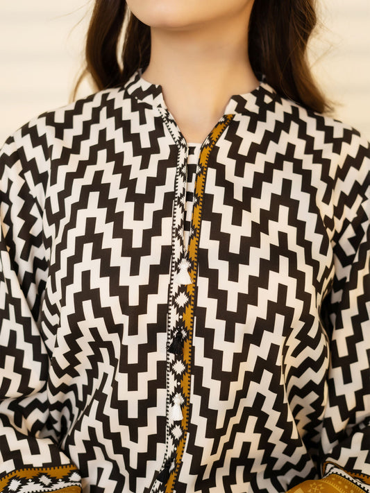 3 PIECE - PRINTED LINEN SUIT