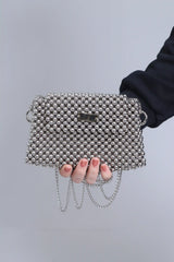 Metallic Silver Shoulder Bag