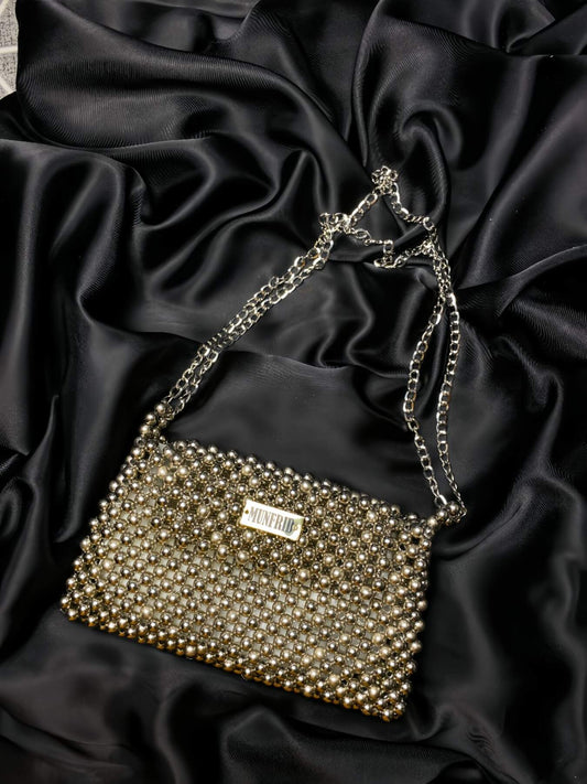 Metallic Silver Shoulder Bag