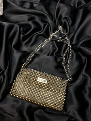 Metallic Silver Shoulder Bag