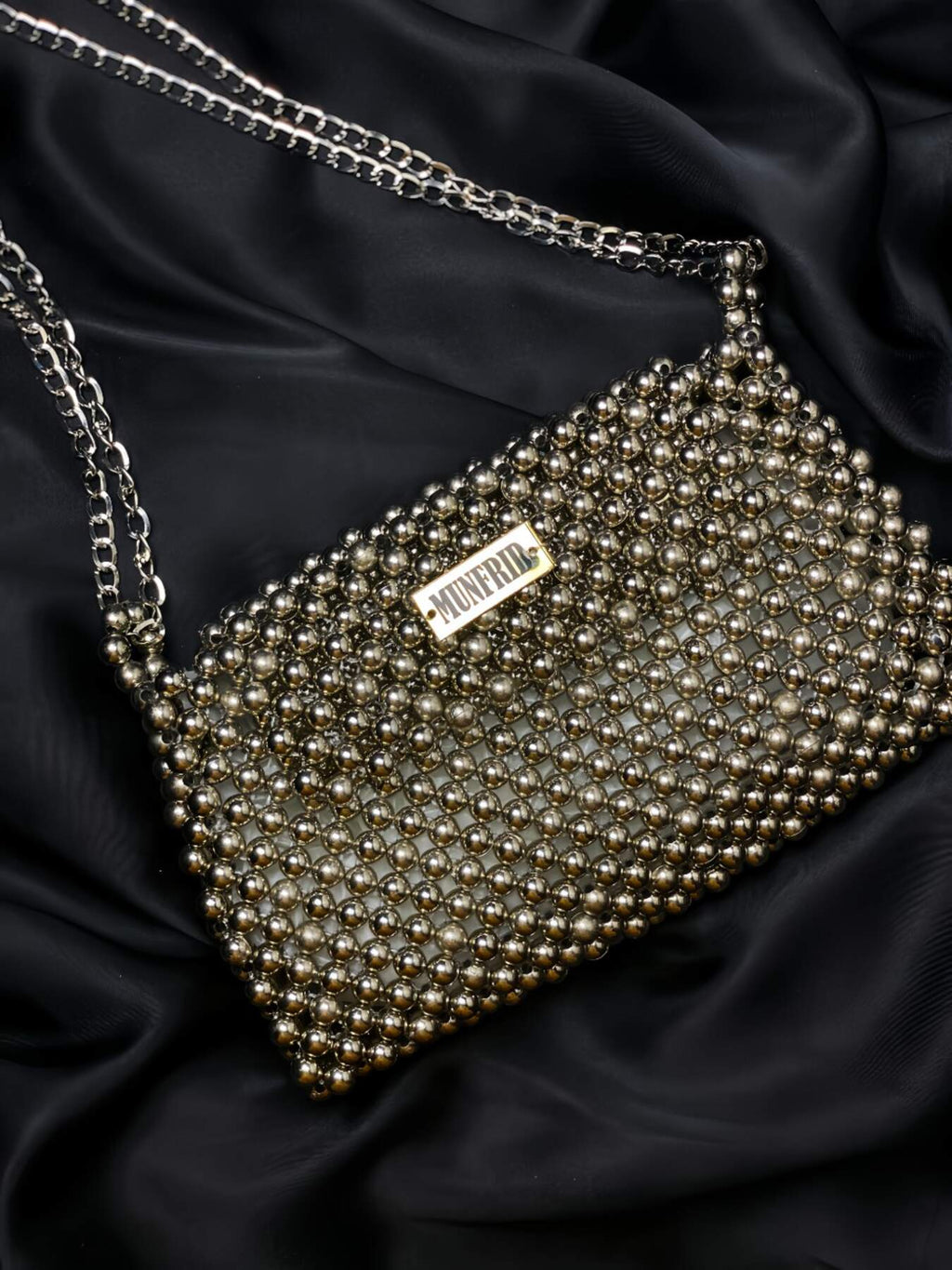 Metallic Silver Shoulder Bag