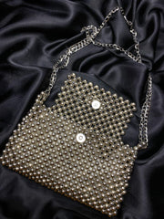 Metallic Silver Shoulder Bag