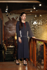 Navy Blue Winter Dress