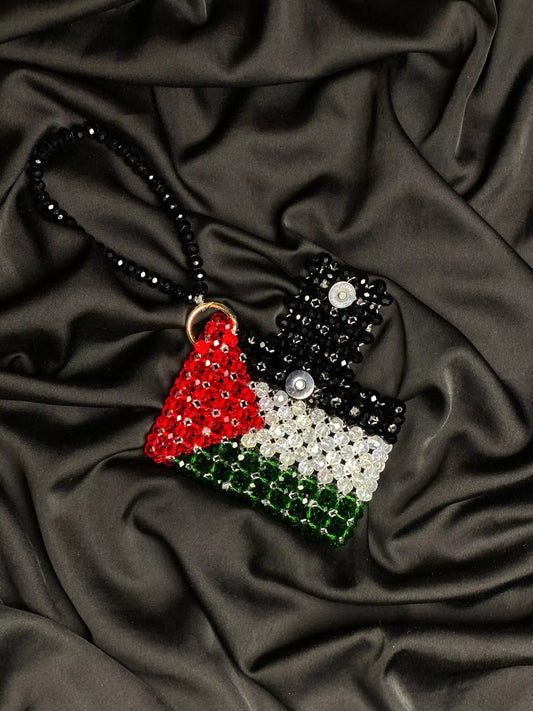 Palestine Flag Beaded Wallet