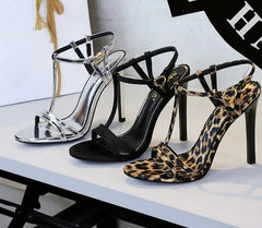 Sandals Women's T-strap Super High-heeled Open-toed Shoes, Sexy Thin-heeled Banquet Fashion Women's Shoes