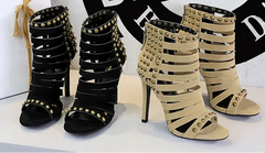 Rivet Roman Shoes, Retro Super High Heel Women's Shoes