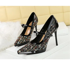 French Style Pointed Sexy High Heels for Women Thin Heels and Shallow Mouth Single Shoes
