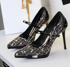 French Style Pointed Sexy High Heels for Women Thin Heels and Shallow Mouth Single Shoes