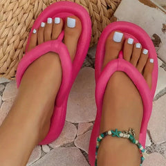 Women's lightweight summer flip flops - Sweet Korean style, comfortable EVA beach slippers,