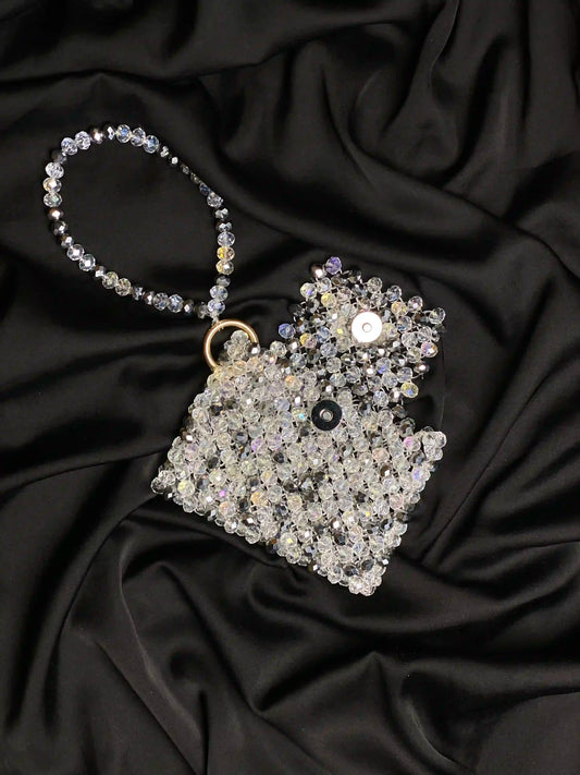 Shimmering Crystal Silver Wallet