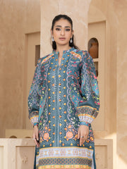 2 PIECE - PRINTED RAW SILK