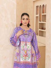 2 PIECE - PRINTED EMBOSSED SILK