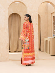 PRINTED EMBOSSED SILK LONG SHIRT