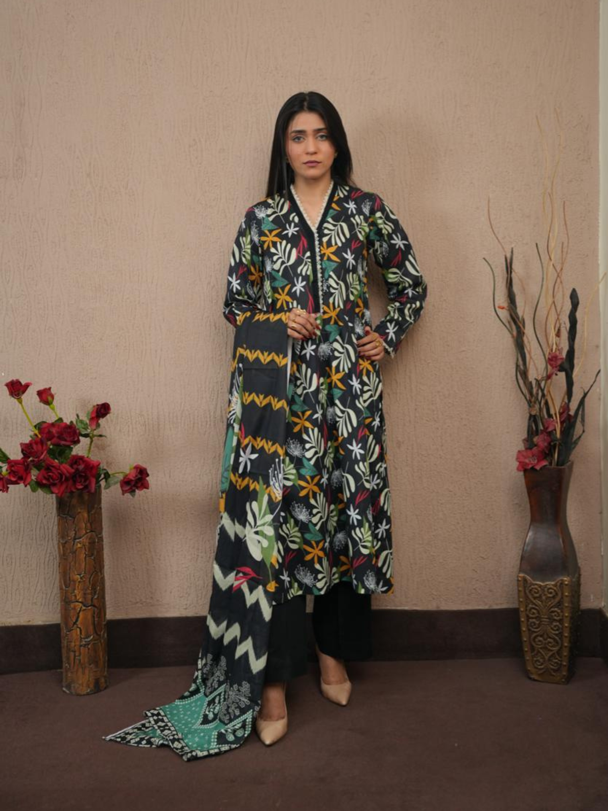 Zarqash 3PC Printed Lawn Set