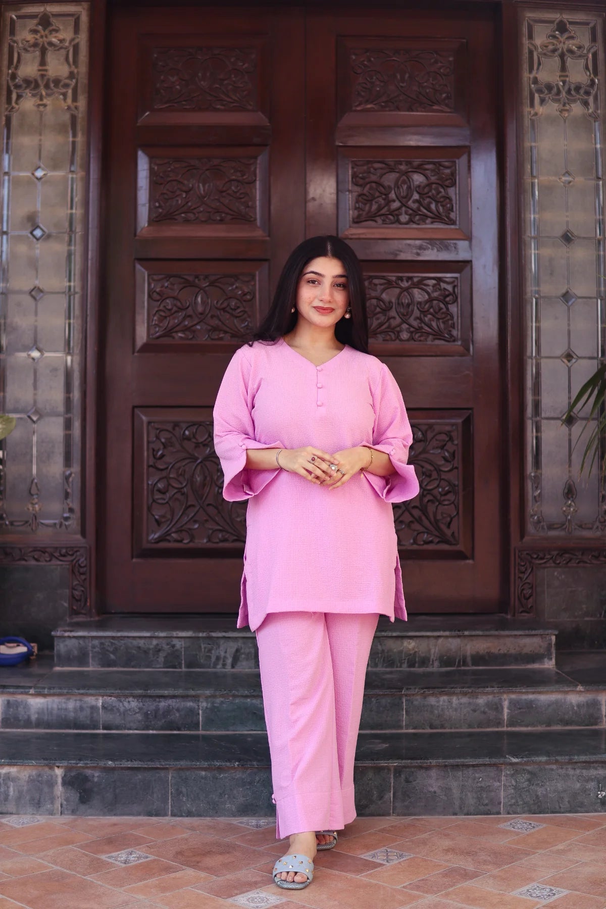 Bright Pink Georgette Set