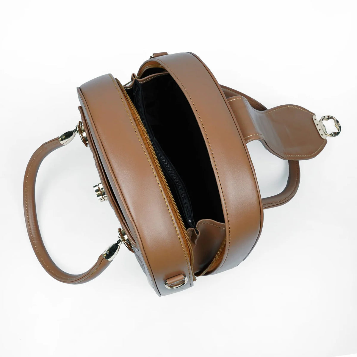 Brown Quilt Handbag