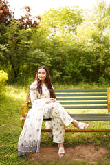 Printed Lawn 3-Piece Stitched Suit with Chiffon Dupatta