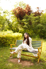 Printed Lawn 3-Piece Stitched Suit with Chiffon Dupatta