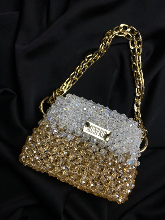 White Champagne Clutch Bag