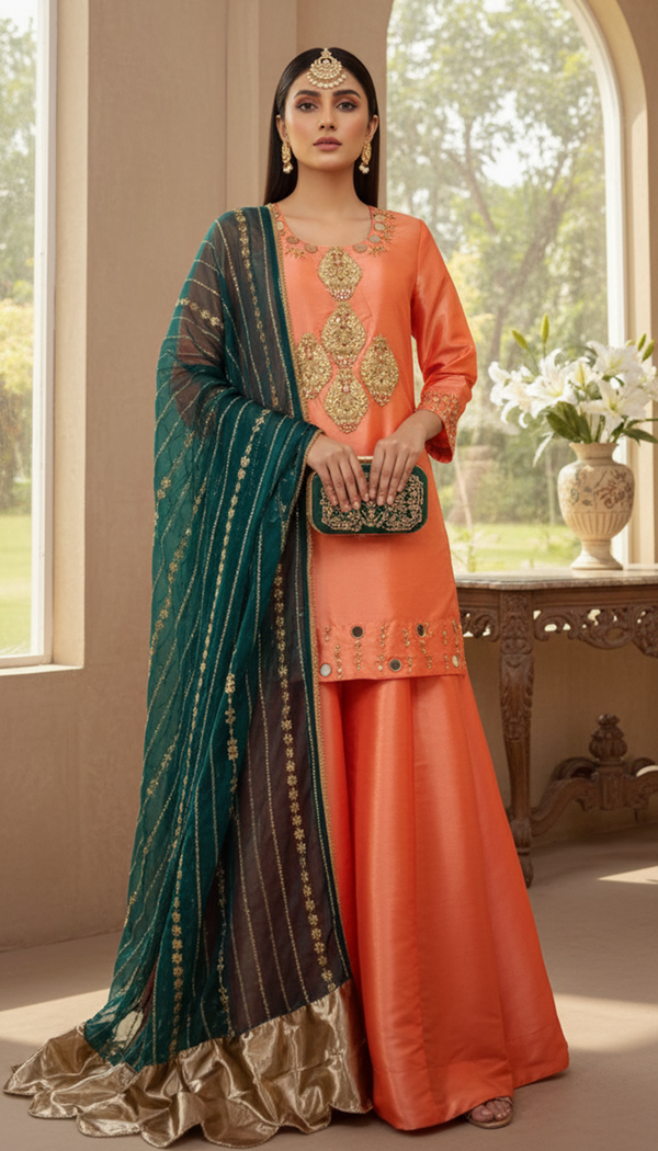 Amber Aura Sharara Set