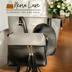 Urban Elegance 3-Piece Tote & Crossbody Combo