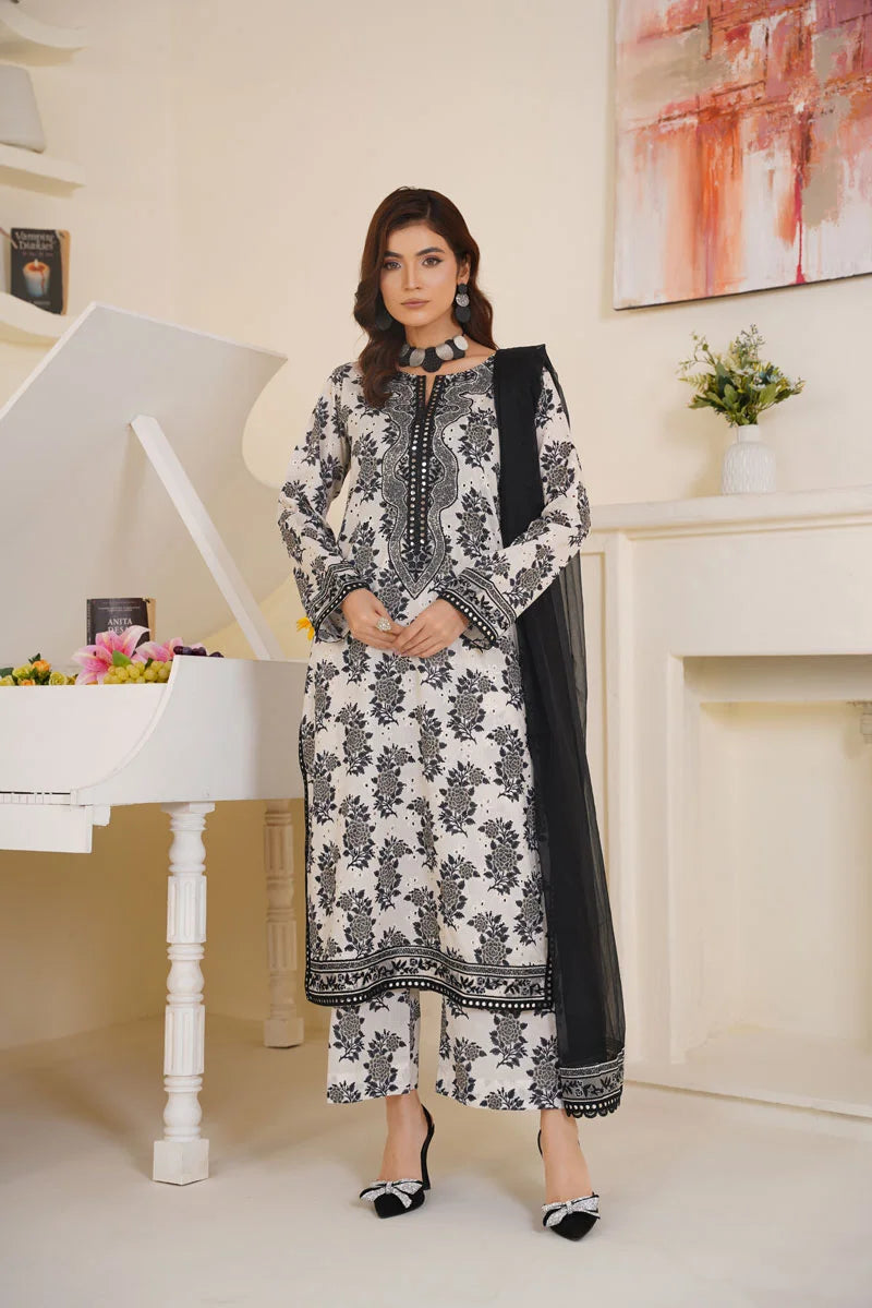 Twilight – Chikankari Embroidered 3 Piece Suit