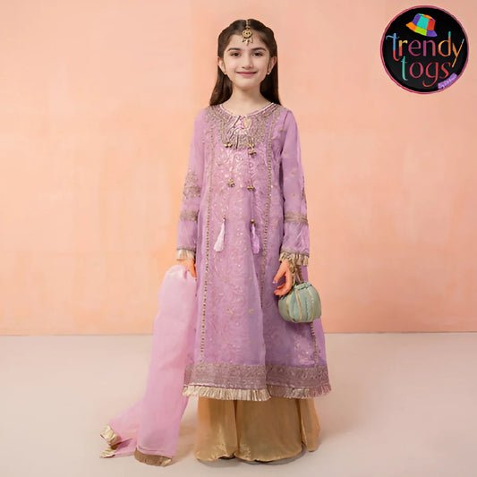 Girl's Party Wear/3 Pcs Organza Dess