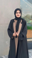 Elegant Coat style Abaya 3pc- 32