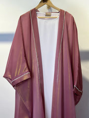 Elegant Shimmer Chiffon abaya 2pc-173