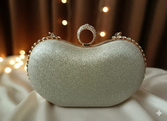 Crescent Shimmer Clutch