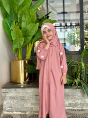 Kids Floral Abaya-192